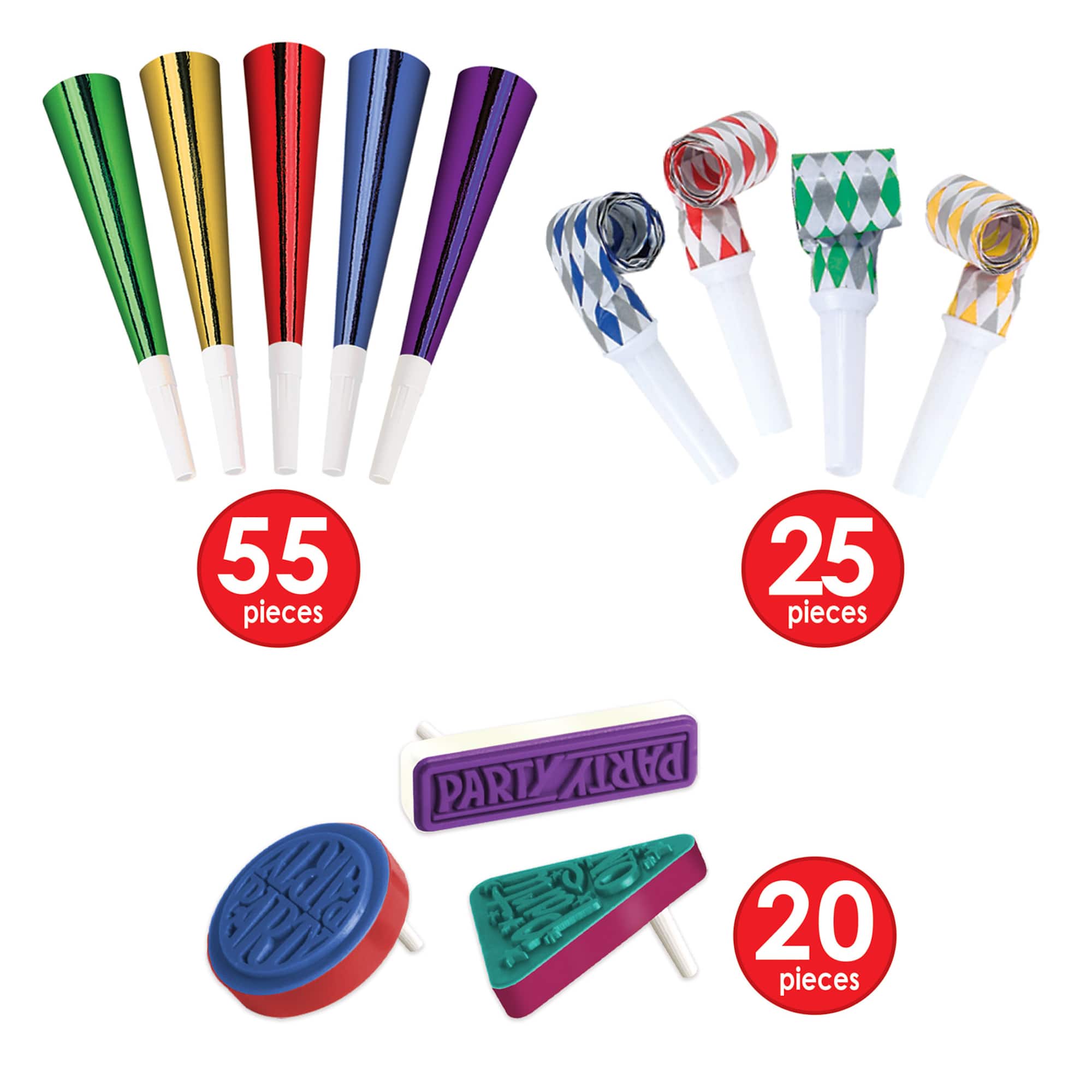 Beistle New Year Super Bonanza Deluxe Party Favor Kit for 100